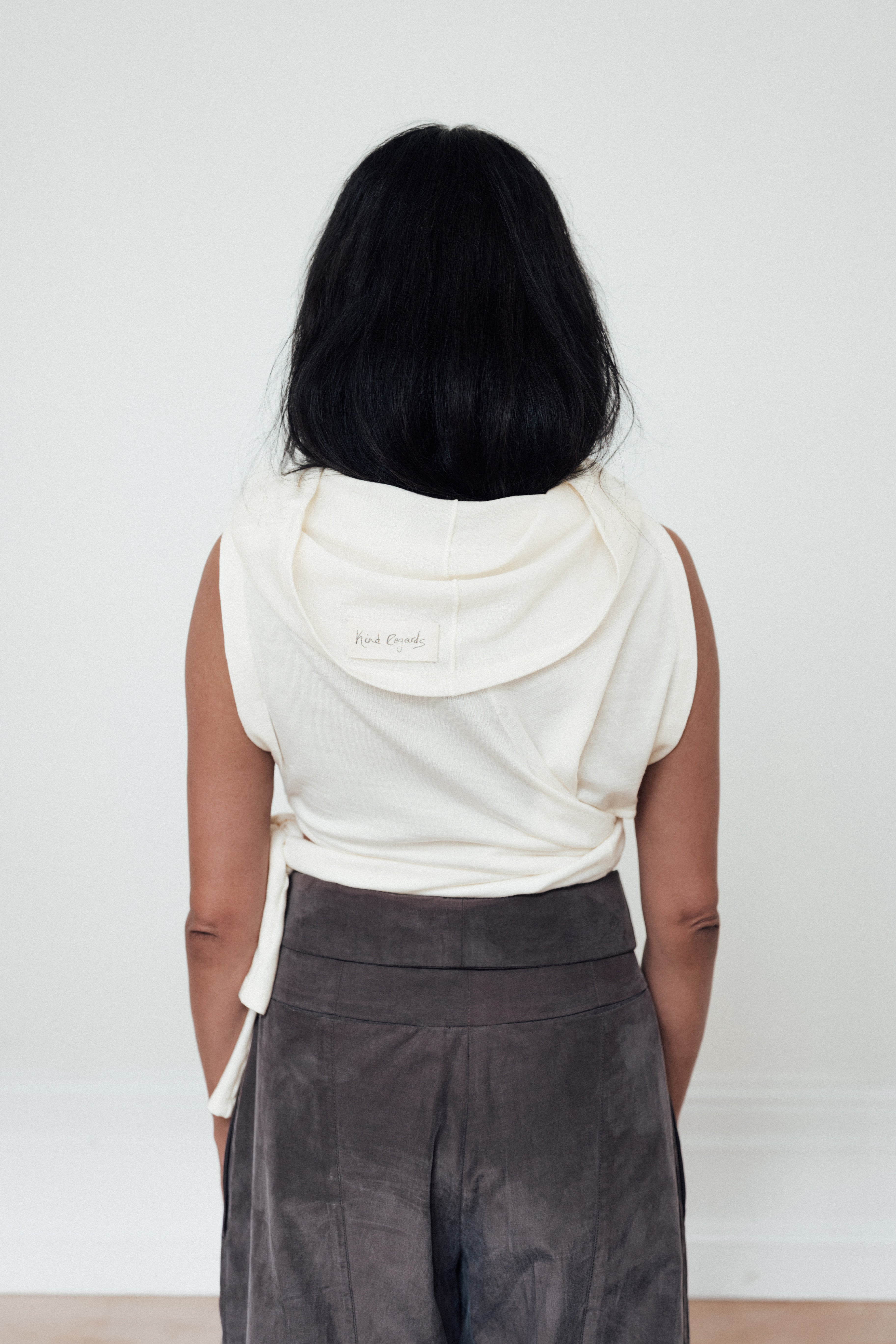 fluid wool top - ivory