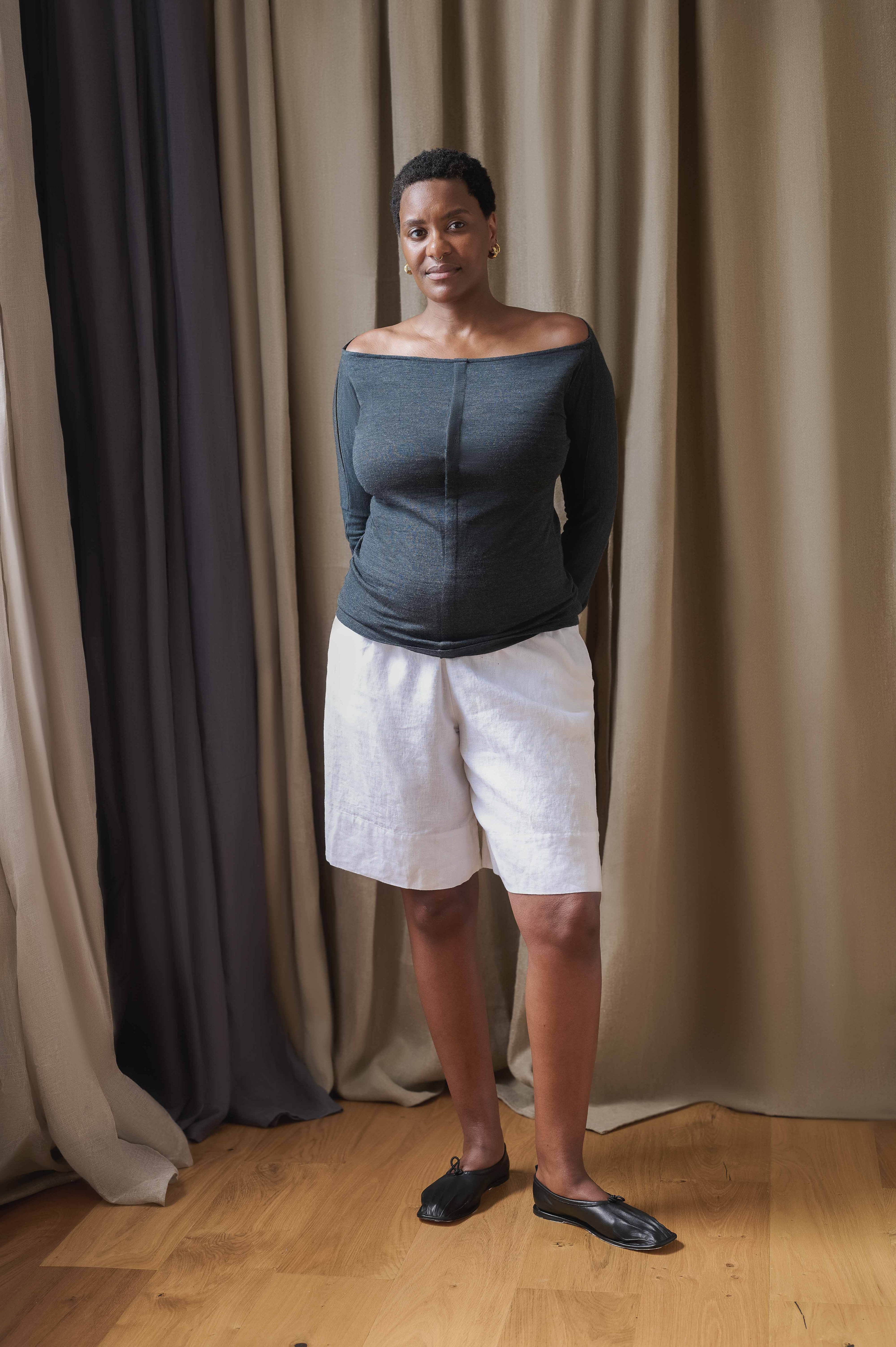 fluid wool top - grey