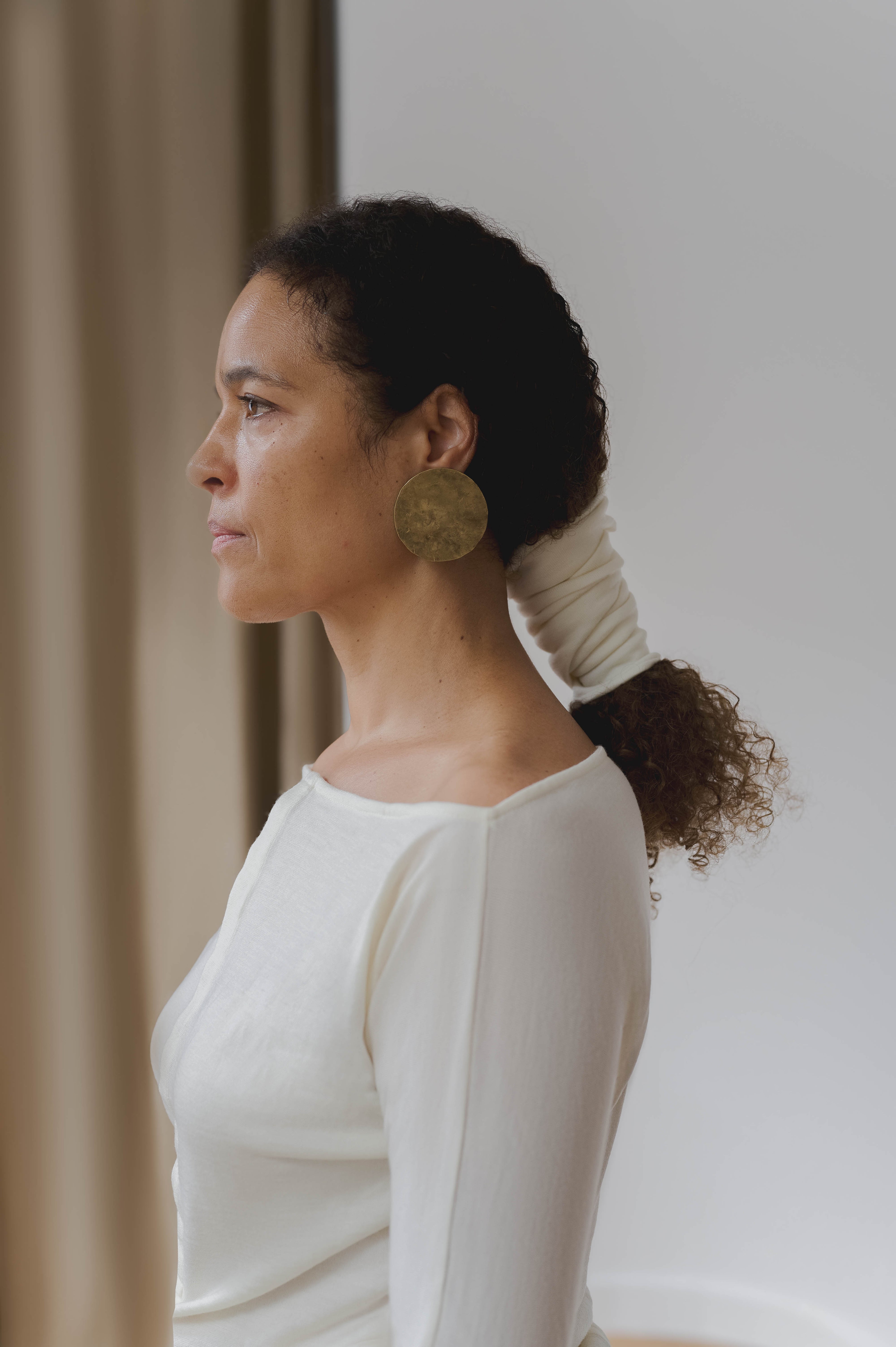 fluid wool top - ivory