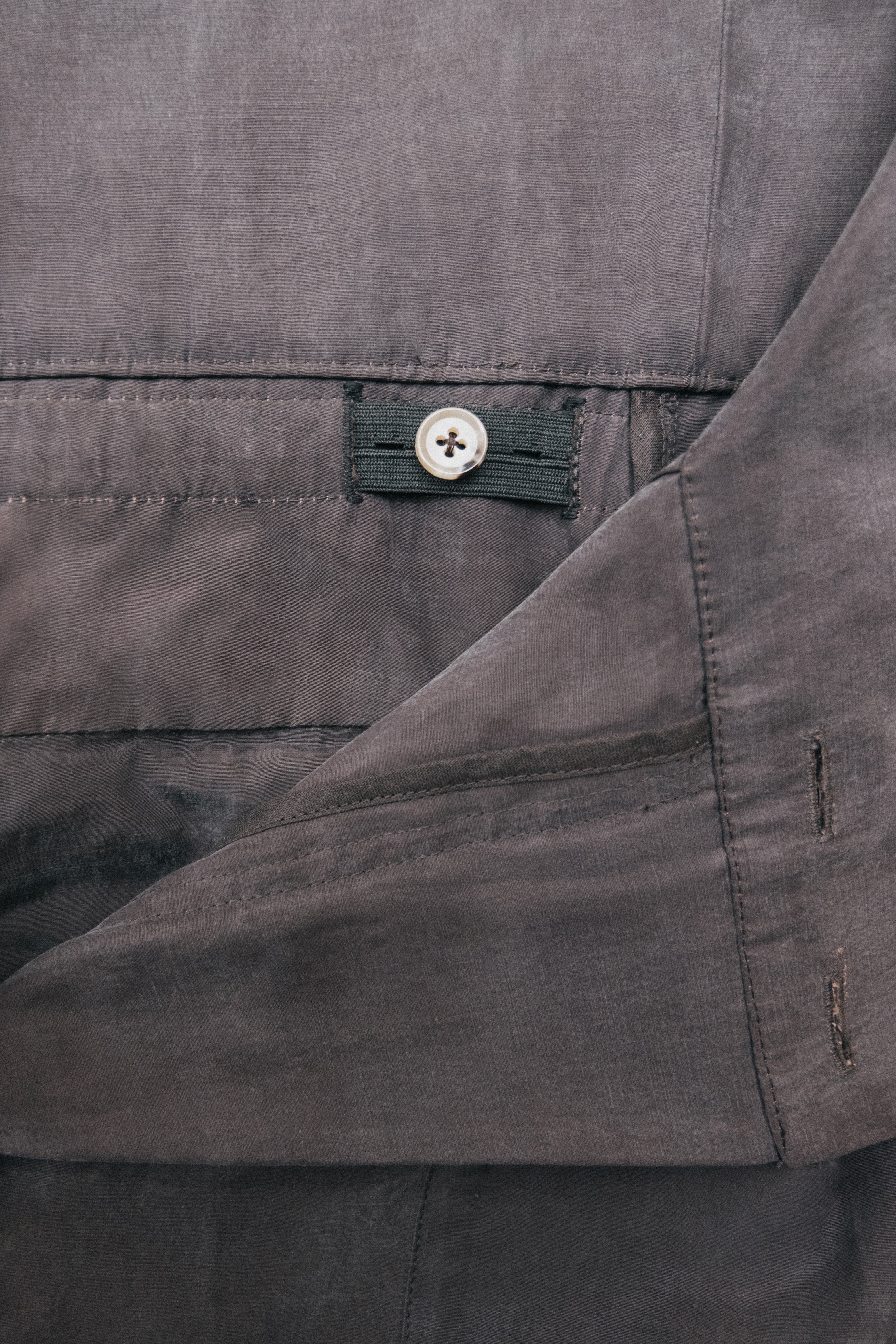 round relaxed trousers - brown cupro